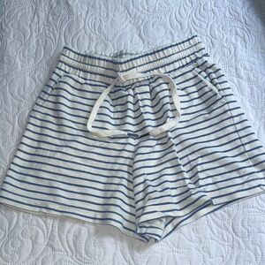a new day Blue and White Striped Athletic Shorts